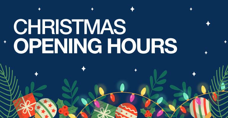 Holiday Opening Hours 2021