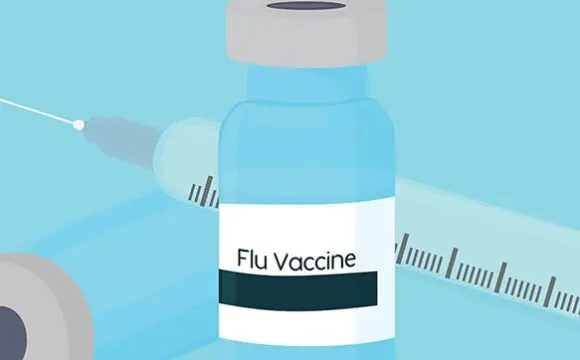 Flu vaccinations stock